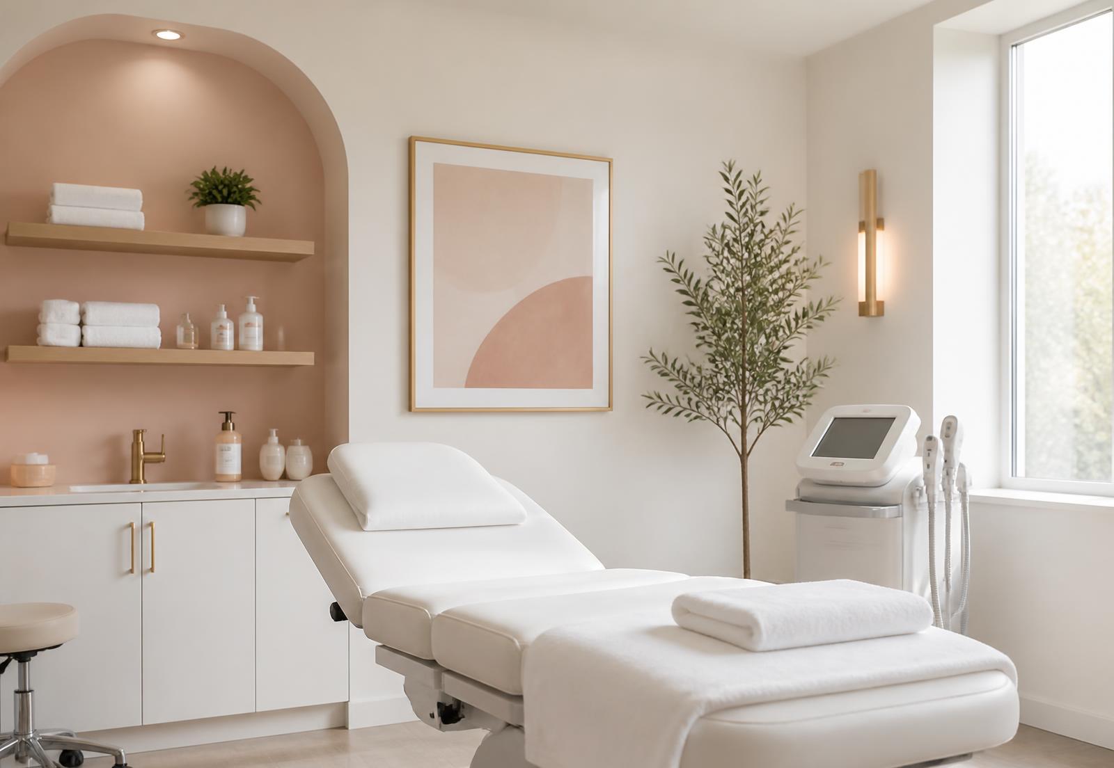 Treatment room at Aayra Dermatology & Aesthetics